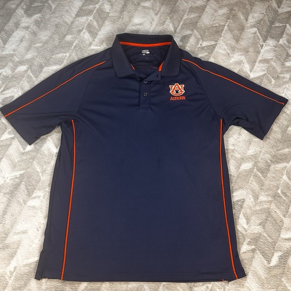 Stadium Athletic Auburn University Tigers Navy Dry‎ Fit Golf Performance Polo XL - Picture 1 of 8